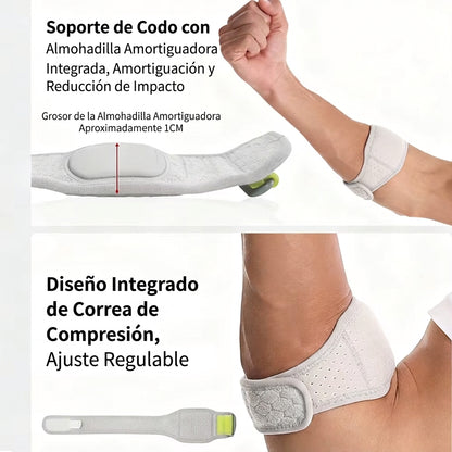 Almohadilla ajustable para dolor de codos y antebrazos